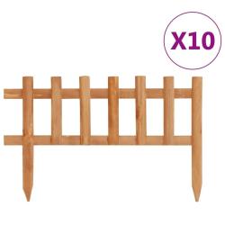 Bordure de jardin 10 pcs Bois de sapin 4,4 m