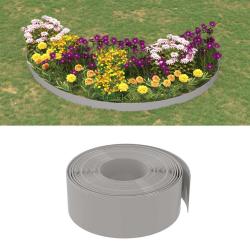 Bordure de jardin Gris 10 m 20 cm poly&eacute;thyl&egrave;ne