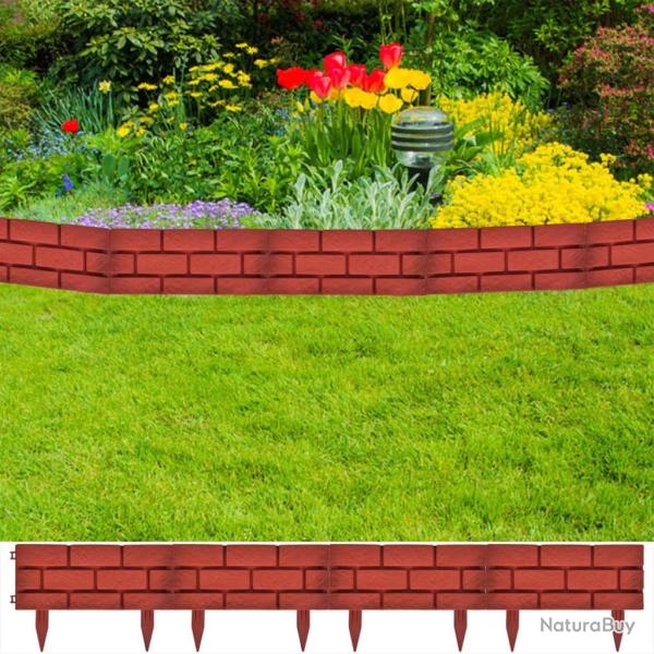 Clture de jardin avec design de briques 11 pcs alsavelo