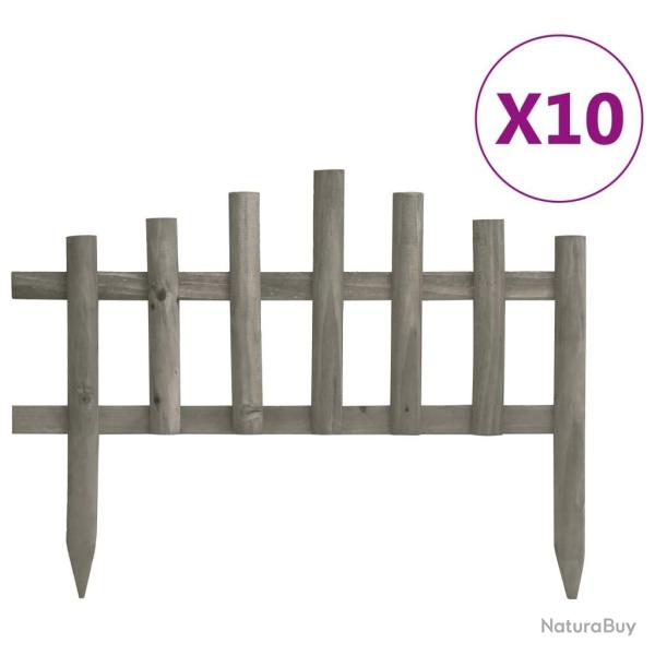 Bordure de jardin 10 pcs Bois de sapin 4,4 m alsavelo