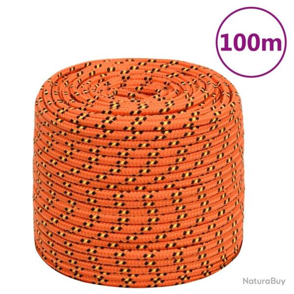 Corde de bateau Orange 10 mm 100 m Polypropyl�ne