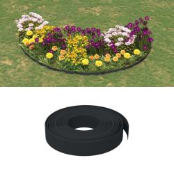Bordures de jardin 3 pcs noir 10 m 10 cm poly&eacute;thyl&egrave;ne