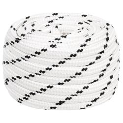 Corde de bateau tress&eacute; Blanc 18 mmx25 m Polyester