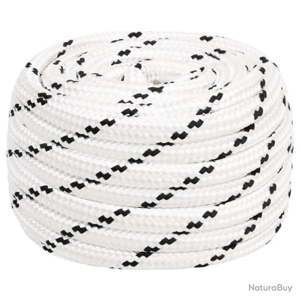 Corde de bateau tress� Blanc 18 mmx25 m Polyester