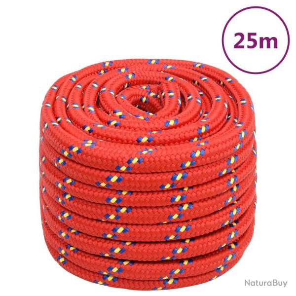 Corde de bateau Rouge 20 mm 25 m Polypropyl�ne