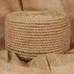 Corde de jute 50 m de long 12 mm d'&eacute;paisseur