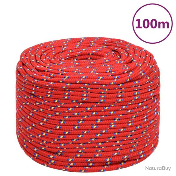Corde de bateau Rouge 10 mm 100 m Polypropylne alsavelo