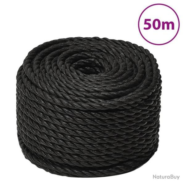 Corde de travail Noir 14 mm 50 m polypropyl�ne
