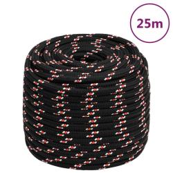 Corde de bateau Noir 16 mm 25 m Polypropyl&egrave;ne