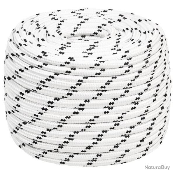 Corde de bateau tress� Blanc 14 mmx25 m Polyester