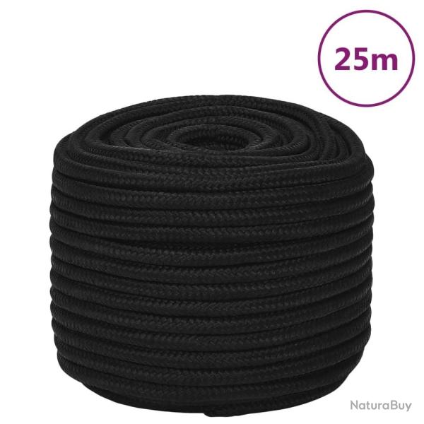 Corde de travail Noir 14 mm 25 m Polyester alsavelo