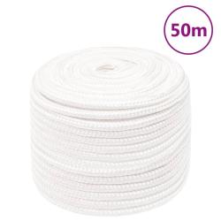 Corde de bateau Blanc complet 12 mm 50 m Polypropyl&egrave;ne