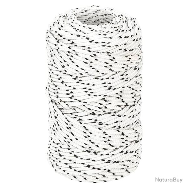 Corde de bateau tress� Blanc 2 mmx500 m Polyester