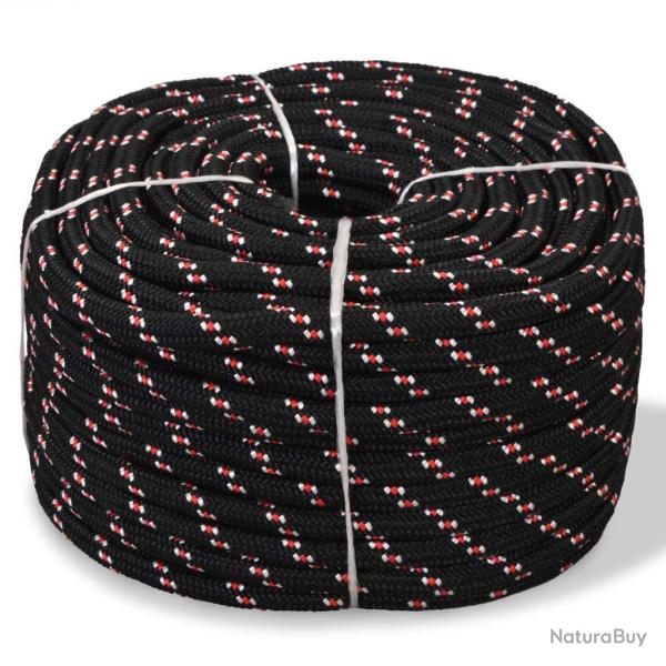 Corde de bateau Polypropylne 8 mm 100 m Noir alsavelo