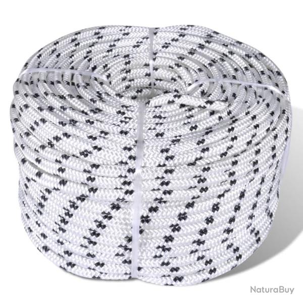 Corde de bateau tresse en bobine Polyester 10 mm x 50 m alsavelo
