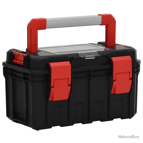 Bo�te � outils Noir et rouge 45x28x26,5 cm alsavelo