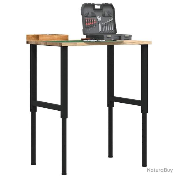 �tabli 80x60x(71,5-98) cm bois de ch�ne massif