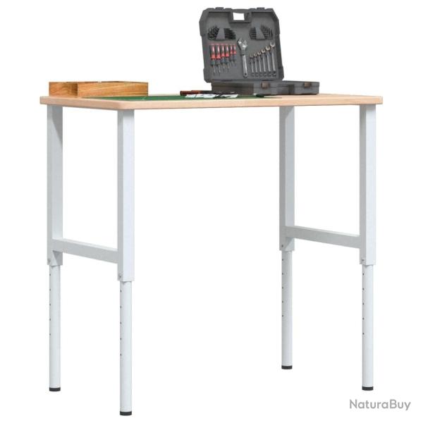 �tabli 100x60x(71,5-98) cm bois de ch�ne massif rectangulaire alsavelo