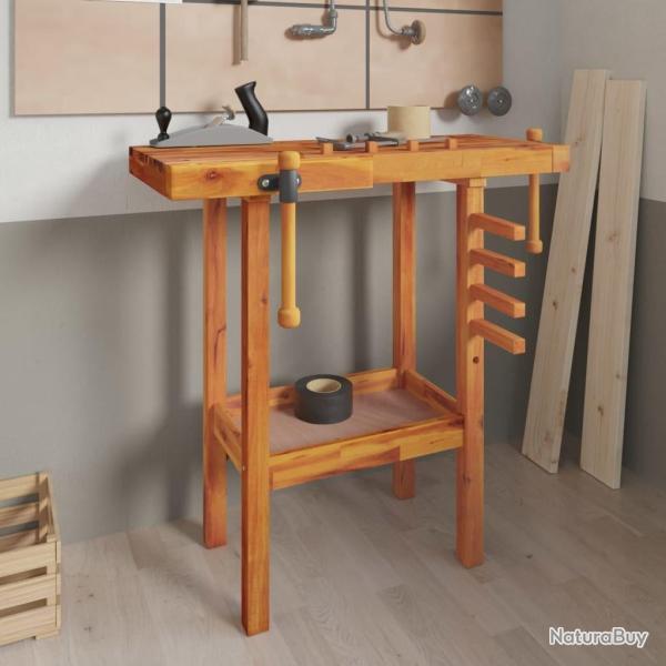 �tabli avec �taux 92x48x83 cm Bois massif d'acacia alsavelo