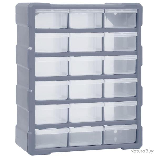 Organisateur multi-tiroirs avec 18 tiroirs centraux 38x16x47 cm alsavelo