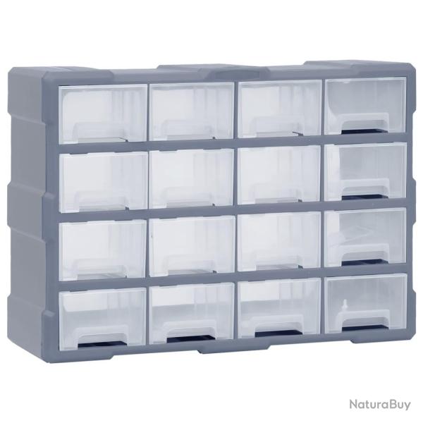 Organisateur multi-tiroirs avec 16 tiroirs centraux 52x16x37 cm alsavelo