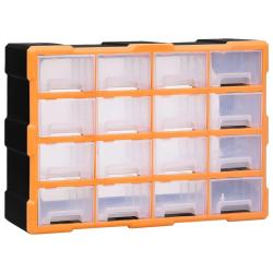 Organisateur multi-tiroirs avec 16 tiroirs centraux 52x16x37 cm alsavelo