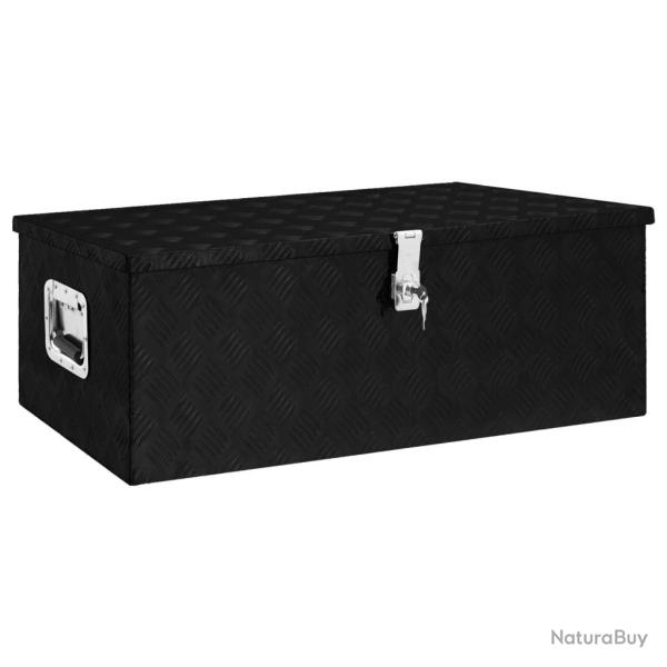 Bo�te de rangement Noir 90x47x33,5 cm Aluminium