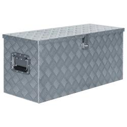Bo&icirc;te en aluminium 90,5x35x40 cm Argent&eacute;