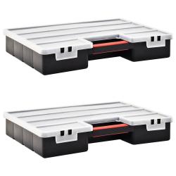 Bo&icirc;tes d'assortiment 2 pcs 460x325x80 mm plastique