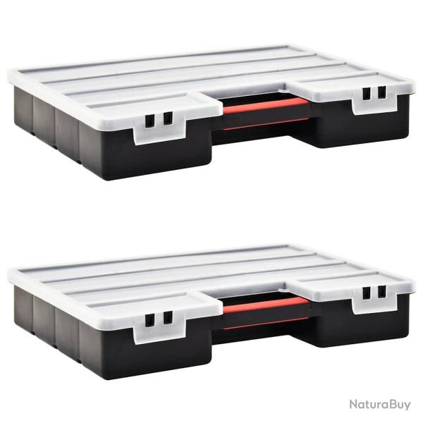 Bo�tes d'assortiment 2 pcs 460x325x80 mm plastique alsavelo