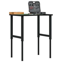 &Eacute;tabli marron fonc&eacute; 80x60x(71,5-98) cm bois de ch&ecirc;ne massif