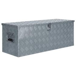 Bo&icirc;te en aluminium 110,5 x 38,5 x 40 cm Argent&eacute;