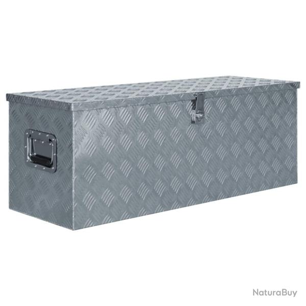 Bo�te en aluminium 110,5 x 38,5 x 40 cm Argent�