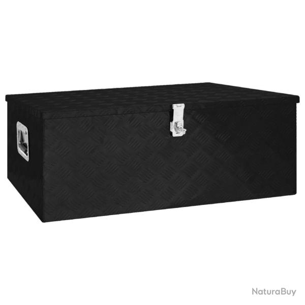 Bo�te de rangement Noir 100x55x37 cm Aluminium