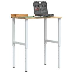 &Eacute;tabli 80x60x(71,5-98) cm bois de ch&ecirc;ne massif