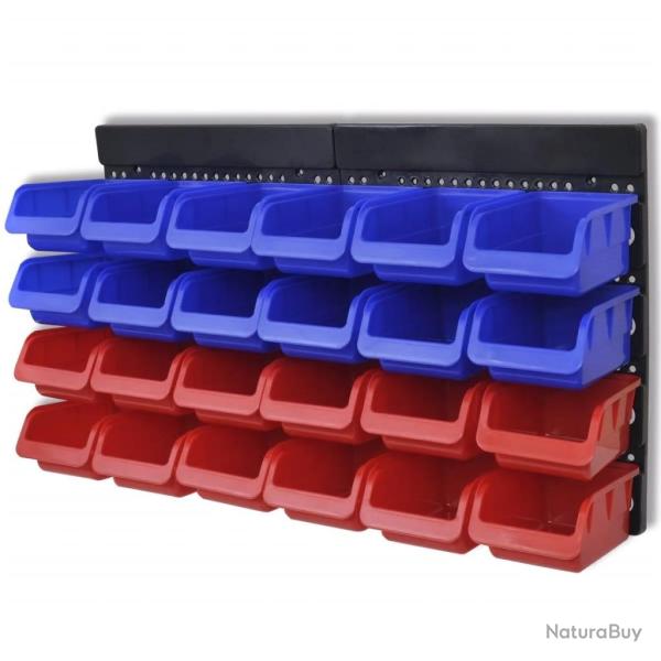 �tag�re � outils de garage murale 2 pcs Bleu et rouge