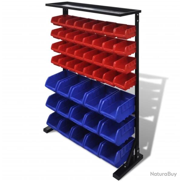 �tag�re � outils de garage Bleu et rouge