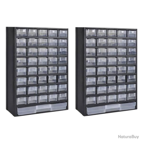 Bo�te � outils de rangement avec 41 tiroirs 2 pcs Plastique alsavelo