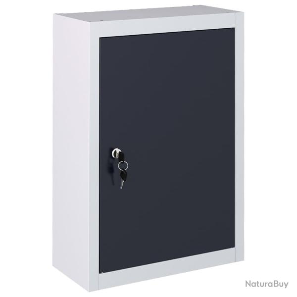 Armoire � outils murale Style Industriel M�tal Gris et noir