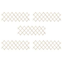 Cl&ocirc;ture &agrave; treillis 5 pcs Bois de sapin 180x60 cm