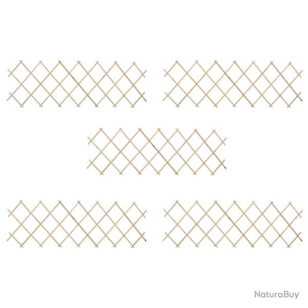 Clture  treillis 5 pcs Bois de sapin 180x60 cm alsavelo