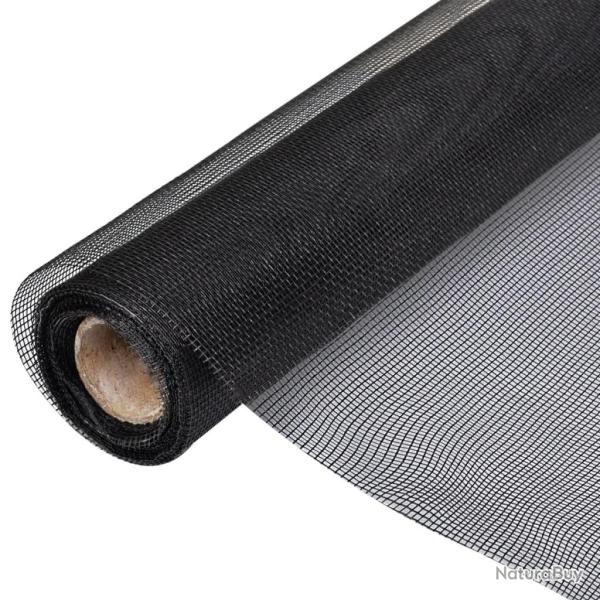 Moustiquaire fibre de verre 100x1000 cm noir