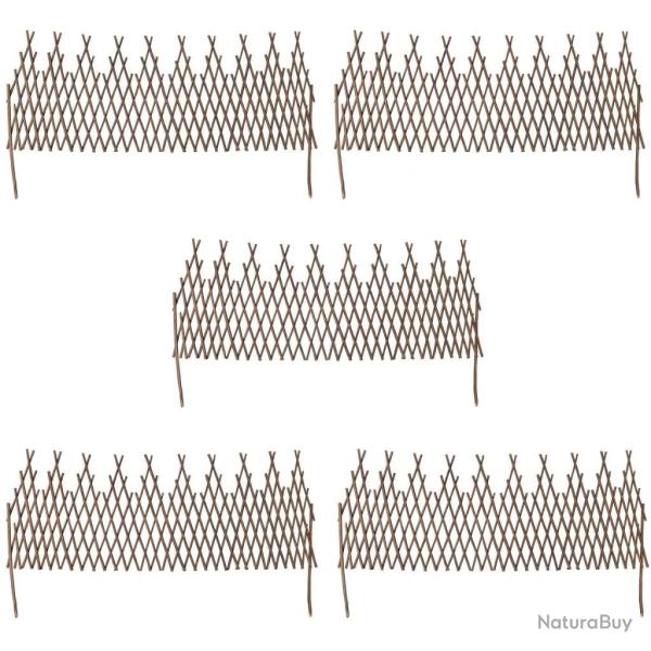 Clture en treillis de saule 5 pcs alsavelo