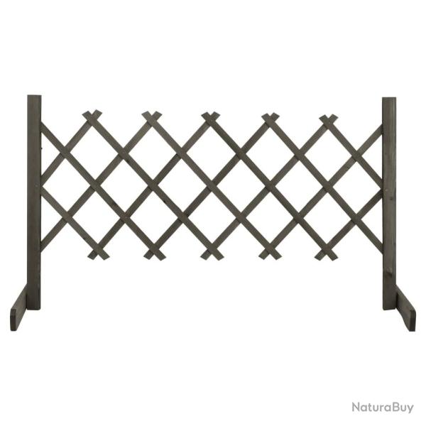 Cl�ture en treillis de jardin Gris 120x60 cm Bois de sapin alsavelo