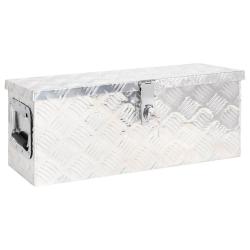 Bo&icirc;te de rangement Argent&eacute; 60x23,5x23 cm Aluminium