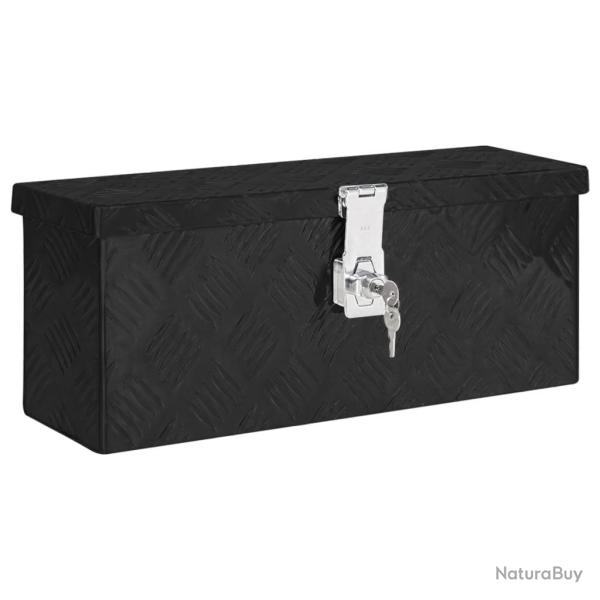 Bo�te de rangement Noir 50x15x20,5 cm Aluminium