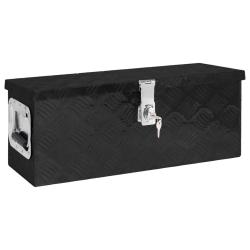 Bo&icirc;te de rangement Noir 60x23,5x23 cm Aluminium
