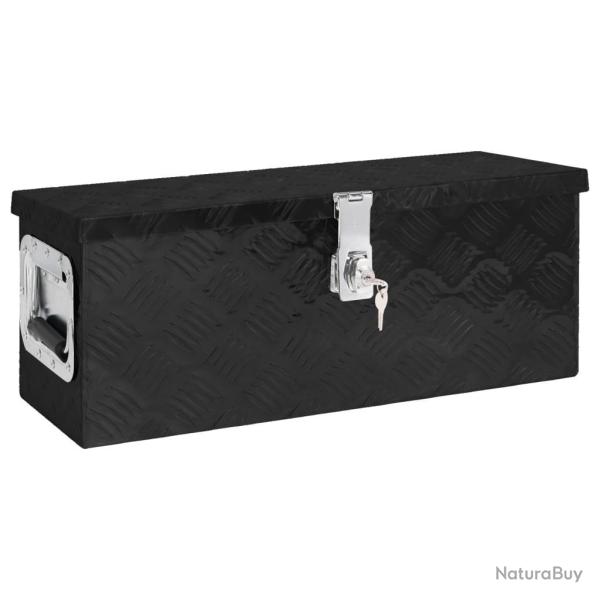 Bo�te de rangement Noir 60x23,5x23 cm Aluminium