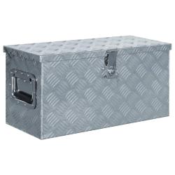 Bo&icirc;te en aluminium 61,5 x 26,5 x 30 cm Argent&eacute;
