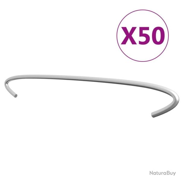 Crochets de gabion 50 pcs Acier galvanis� 50 cm alsavelo